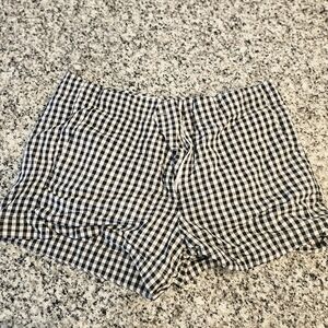 Peach Love Black and White Checkered Women Shorts
